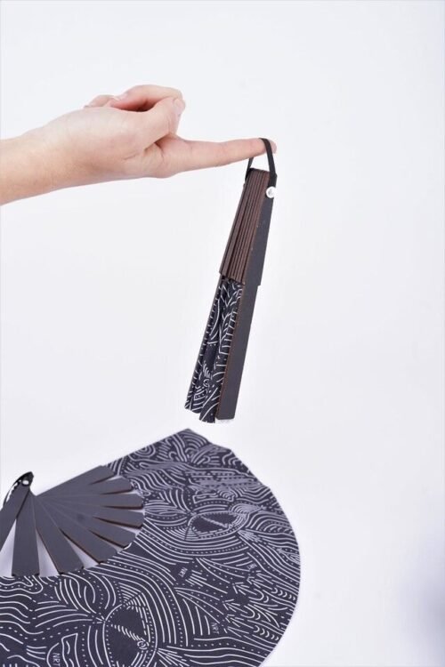 Abanico Cat Eye Black XL