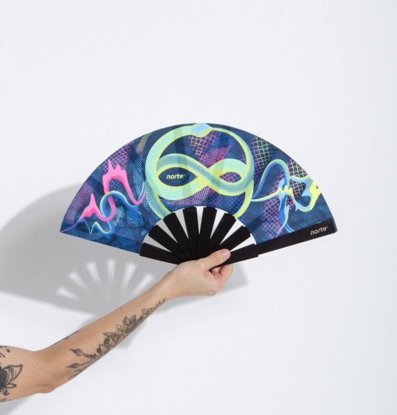 Abanico Uroboros Neón XL