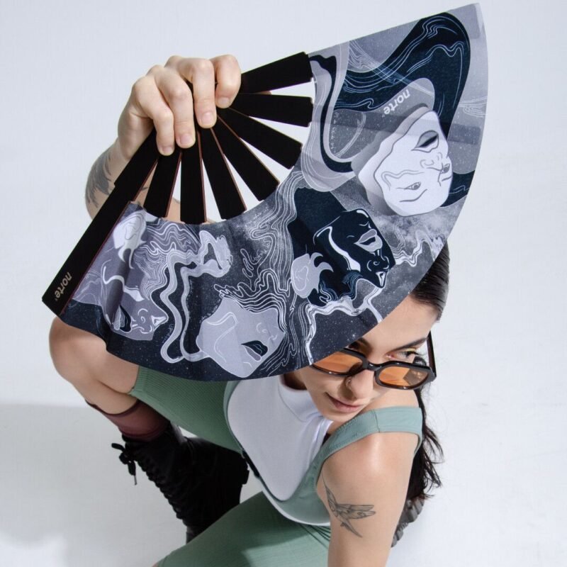 Abanico Máscara Silver Standard