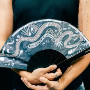 Abanico Cosmic Serpent Grey Standard Abanico Cosmic Serpent Grey Standard