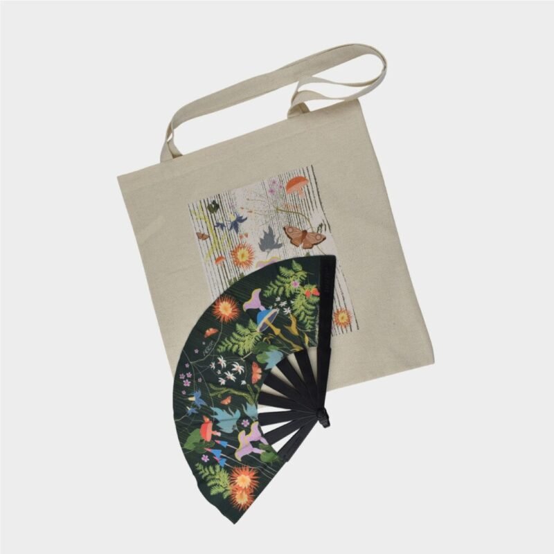 Combo 1 Tote Lienzo Botanic + 1 Ecofan Pocket Botanic Green