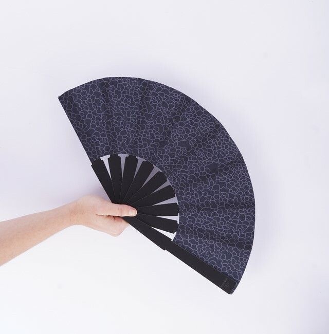 Abanico Piel Koi Grey Standard