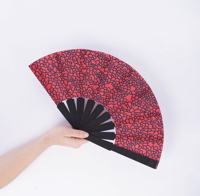 Abanico Piel Koi Red Standard