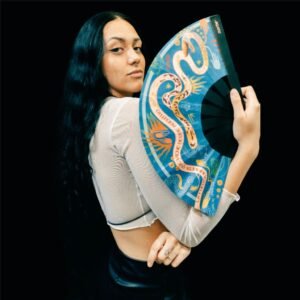 Abanico Cosmic Serpent Green Standard