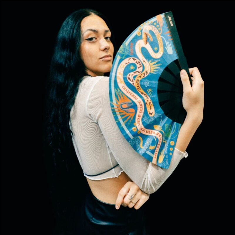 Abanico Cosmic Serpent Green Standard