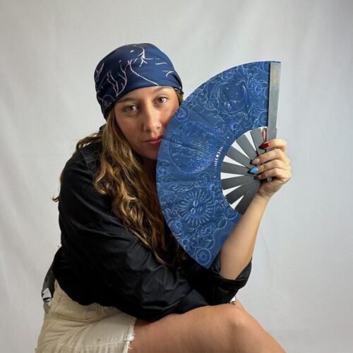 Pañuelo Radiant Soul Blue Medium + Abanico Standard Radiant Soul