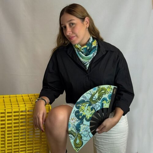 Pañuelo Venom Green Small + Abanico Standard Venom