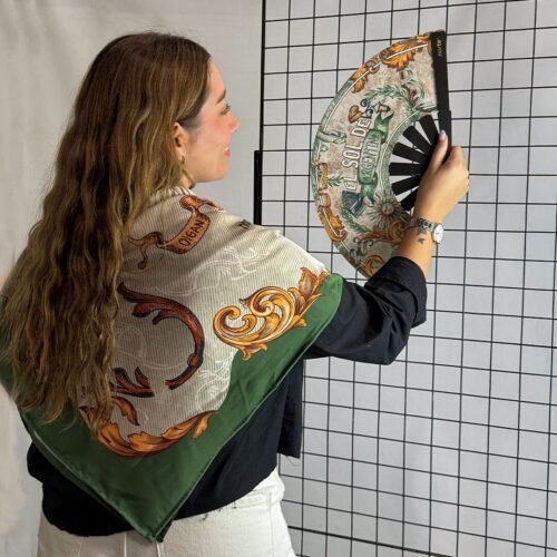 Pañuelo Bravura Oliva  Large + Abanico Standard Bravura